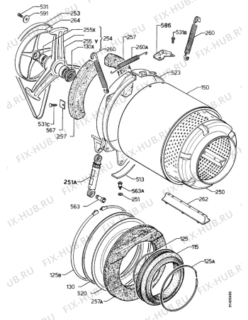 Взрыв-схема стиральной машины Privileg 056111 3 - Схема узла Functional parts 267